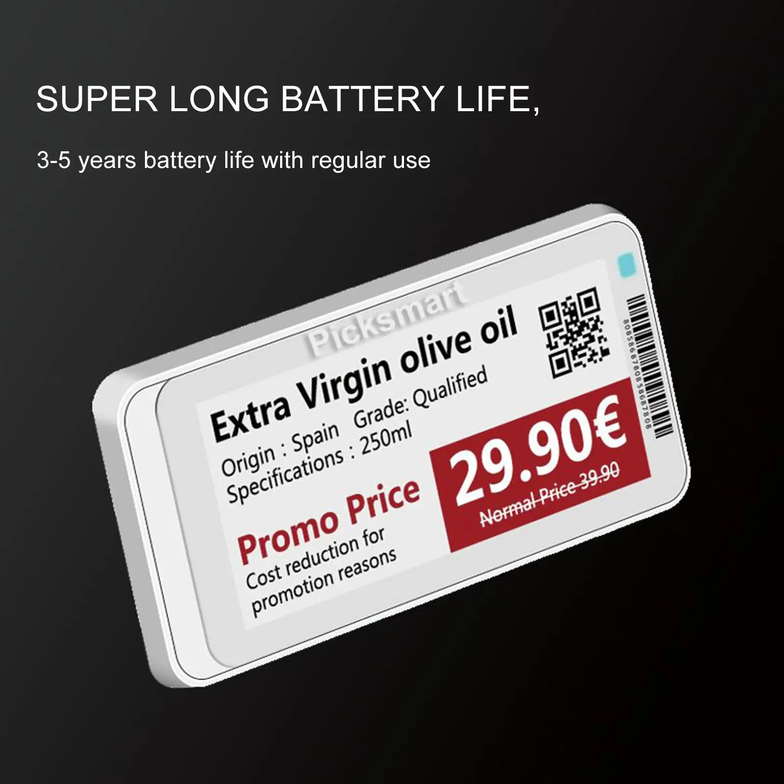 علامة الحبر الإلكتروني اللاسلكية المقاومة للماء لافتات لاسلكية ملصقات الرف الإلكترونية حامل العلامات للمكاتب والمطاعم والداخلي والخارجي