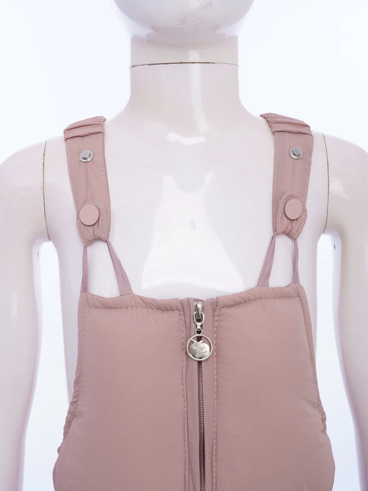 بدلة قفز للأطفال الصغار والبنات والأولاد على شكل ثلج وأشرطة كتف مرنة وسحاب مبطن للتزلج بدلة شتوية رياضية خارجية للثلج