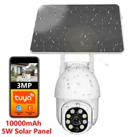 Tuya Smart 3MP Battery Solar WiFi Wireless PTZ Outdoor WiFi PIR Auto Motion Tracking Patrol PIR Security Surveillance FHD Camera