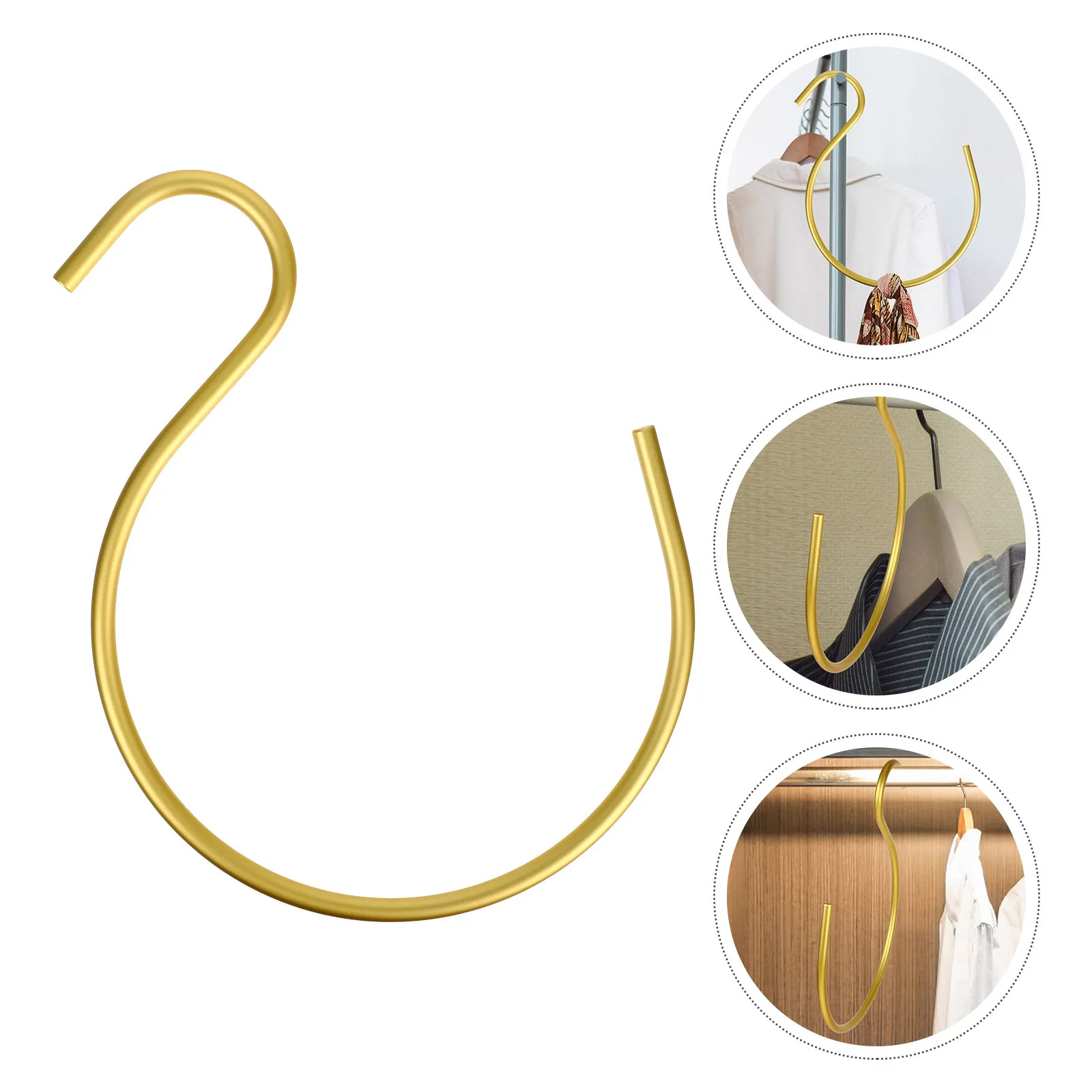 

S Hook Scarf Heavy Duty Hanging Hook Closet Hanger for Scarves Ties Necklaces Metal Hooks Sturdy Aluminum Alloy