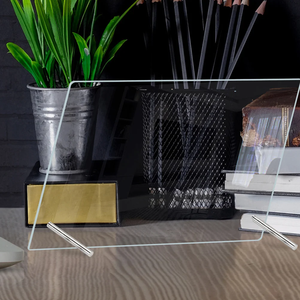 

1 set 1 Set Acrylic Message Clear Writing Memo Board For Home Office Tabletop Use Multi-Function Erasable Note Board Desktop