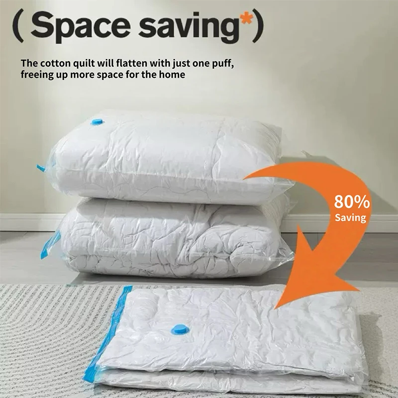1/3/5PCS Vacuum Storage Bags with Valve Quilt Compression Pouch Space Saving Clothes Organizer Vacuum Bag Vacuum Sealing Bags image 3
