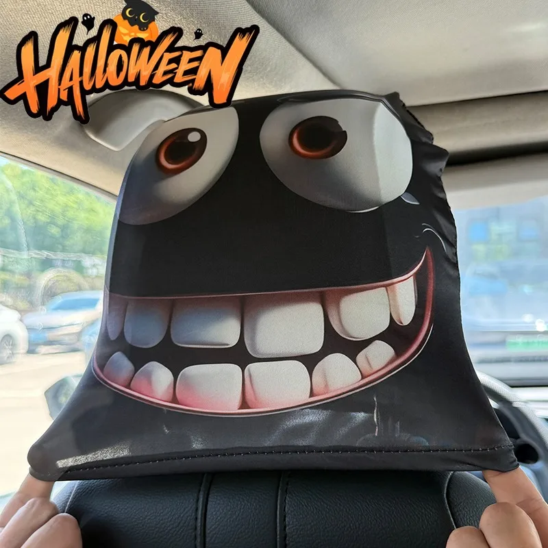 

Cute Funny Car Pillowcase Unique Car Interior Decor Polyester Headrest Cover Universal Car Accessories Novelty Gift for Driver