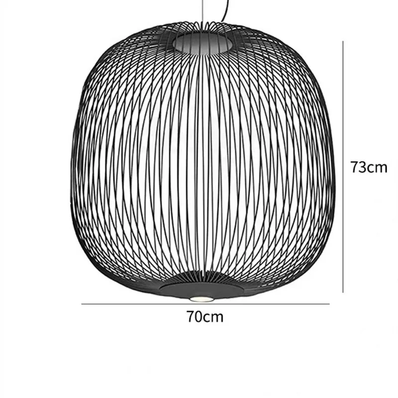 Foscarini Spaken Hanglamp minimalistische Vogelkooi Hanglamp voor Villa Lobby Trap Home Decor trap Italiaanse verlichting - afbeelding 1