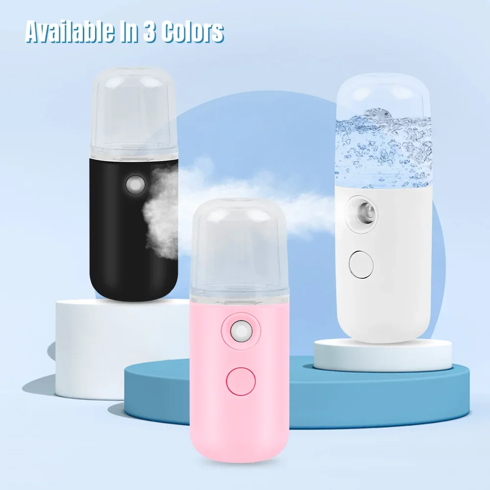 Nano Spray Facial Steamer Mini Handheld Portable Mist Sprayer Water Replenishment Instrument Hydration Humidifier Skin Care Tool