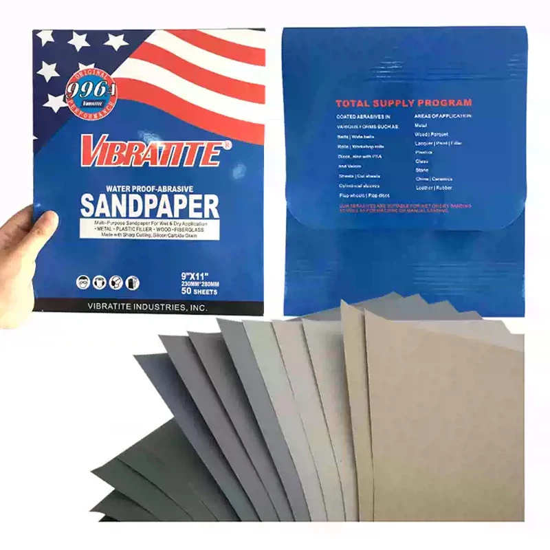 1/2/5P Wet&Dry Sandpaper A4 230x280mm 60 80 100 120 150 180 240 320 400~10000 Grit for Wood Sanding Car Metal Plastic Polishing