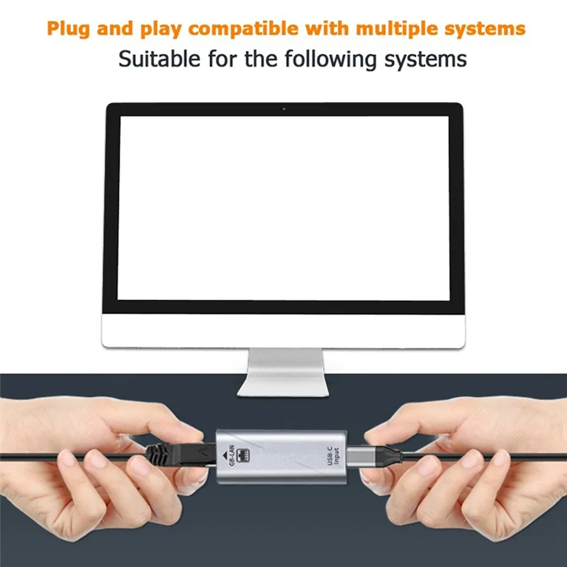 

0Z-USB C 1000 Мбит/с Ethernet-адаптер Type-C к порта RJ45 Гигабитная проводная сетевая карта LAN для настольного ПК, ноутбука, смартфона