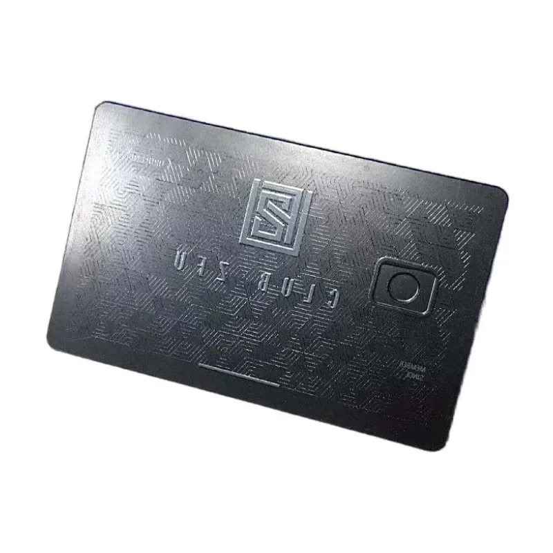 

13.56Mhz Black Matte NFC Hybrid Metal Card Engraved Logo