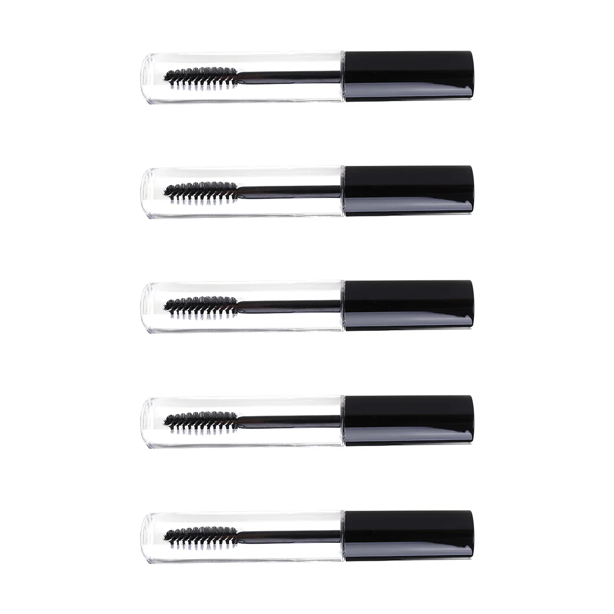 

5 Pcs Eye Lash Serum Growth Empty Eyelashes Bottle Mascara Tube Container Brush Packaging Material Black