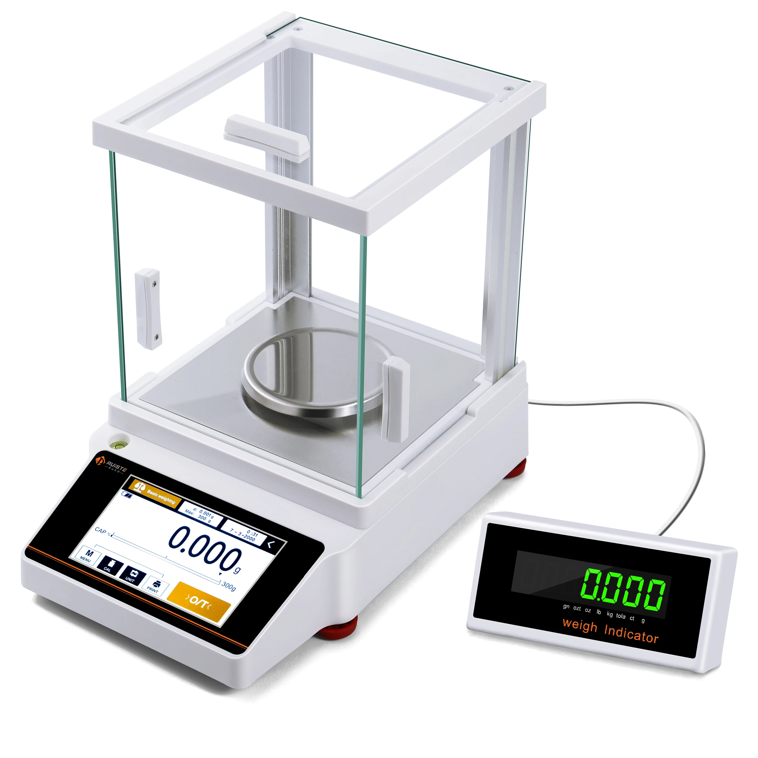Pruiste Weighing Touch Screen LCT Sensor Lab Analytical Digital Precision Metal Balance LCD Backlit Display OEM 0.001g Accuracy