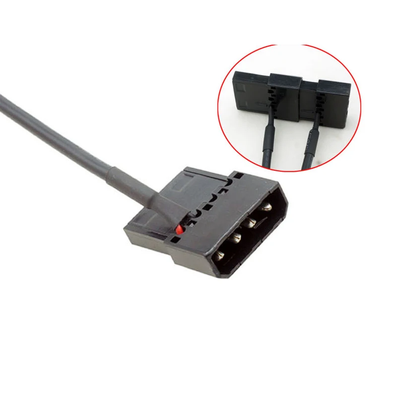 شريط إضاءة LED تحكم IDE كبير 4 دبوس 12 فولت إلى تيار مستمر 5521 ذكر كابل الفاصل الكمبيوتر الكمبيوتر ضوء سلك إمداد الطاقة تمديد محول