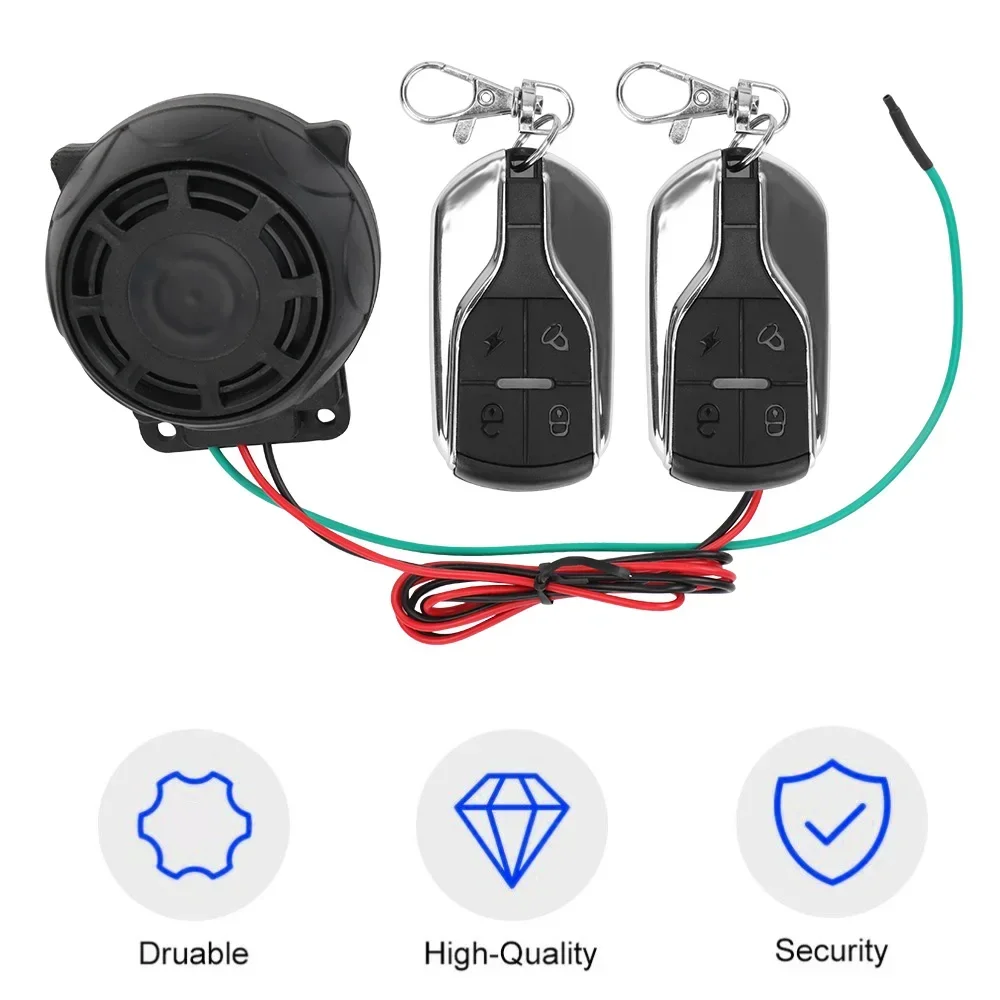 

Dual Remote Control Bike Scooter Motor Alarm System Motorcycle Theft Protection Car Keyring Motorcycle Alarm Security System 12V