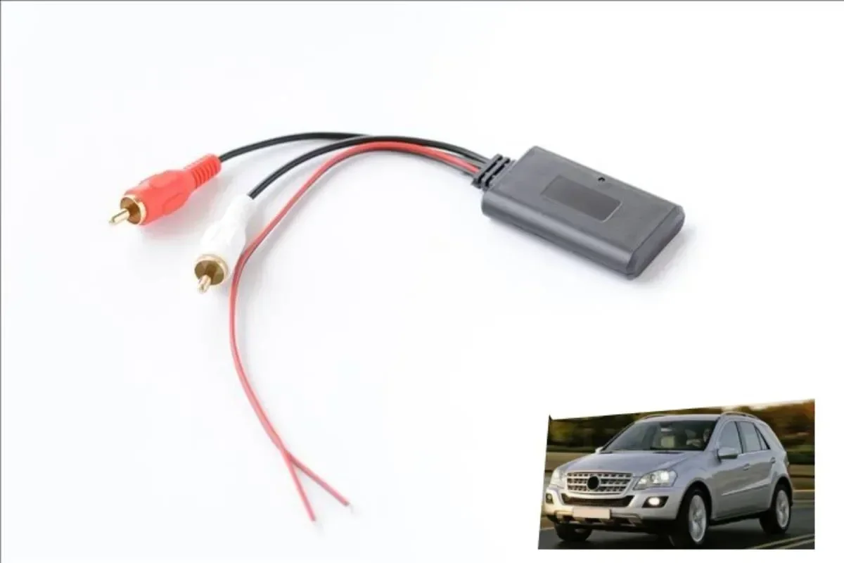 Car Radio Bluetooth Receiver – Wireless AUX Audio Adapter For Vehicles With 2RCA Interface NEW