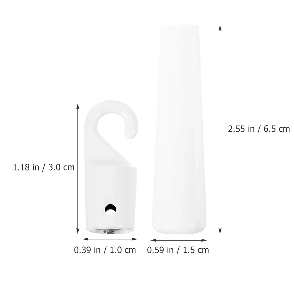 

Curtain Hook Handle White Metal Blinds Wand Replacement Hooks Horizontal Tilt Window Long Lasting Rust Resistant Easy