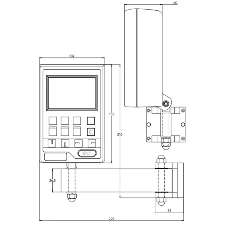 Minitorno LCD DRO YH800-3A juego de 11 idiomas pantalla de lectura Digital envío rápido