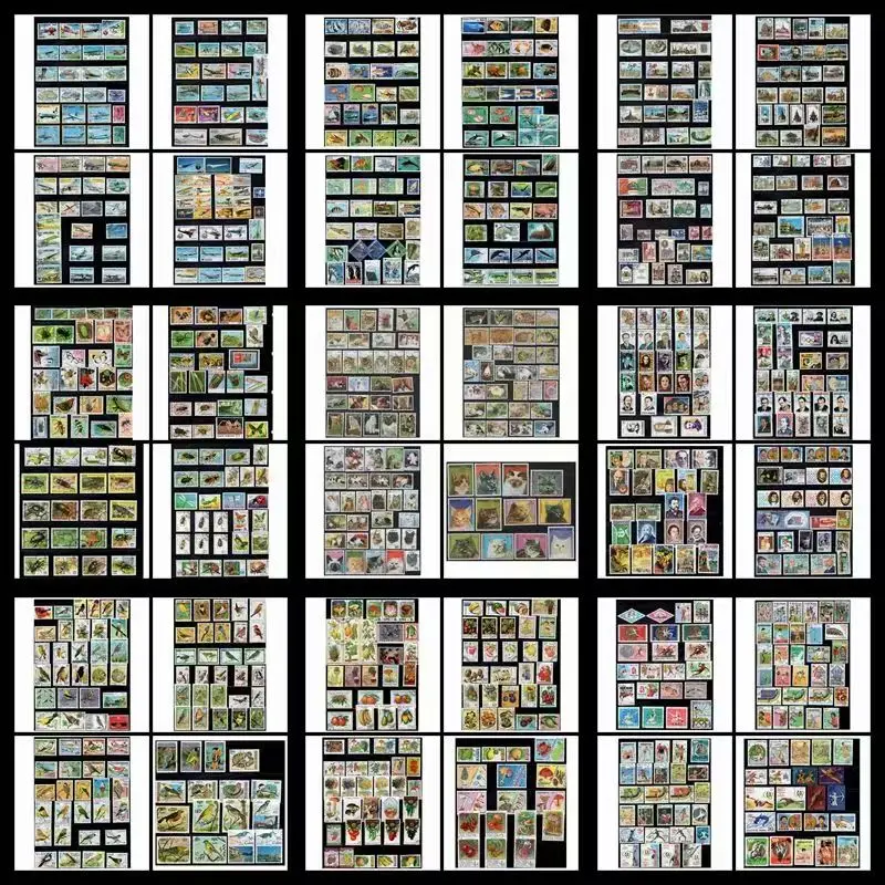 250 PCS Selo de tópico diferente da palavra, Norepeat, original real, usado com marca postal
