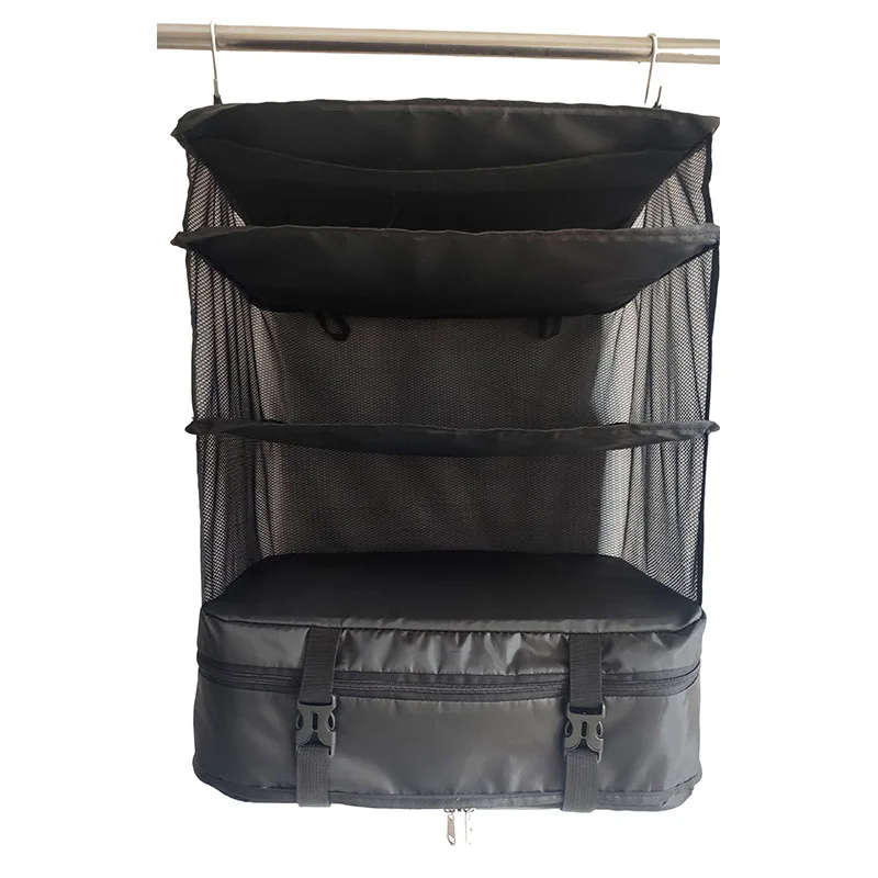 Travel Storage Bag Portable Clothes Hanging Organizers Foldable Hanging Clothing Bag Clothes Storage Rack Holder Suitcase Shelve