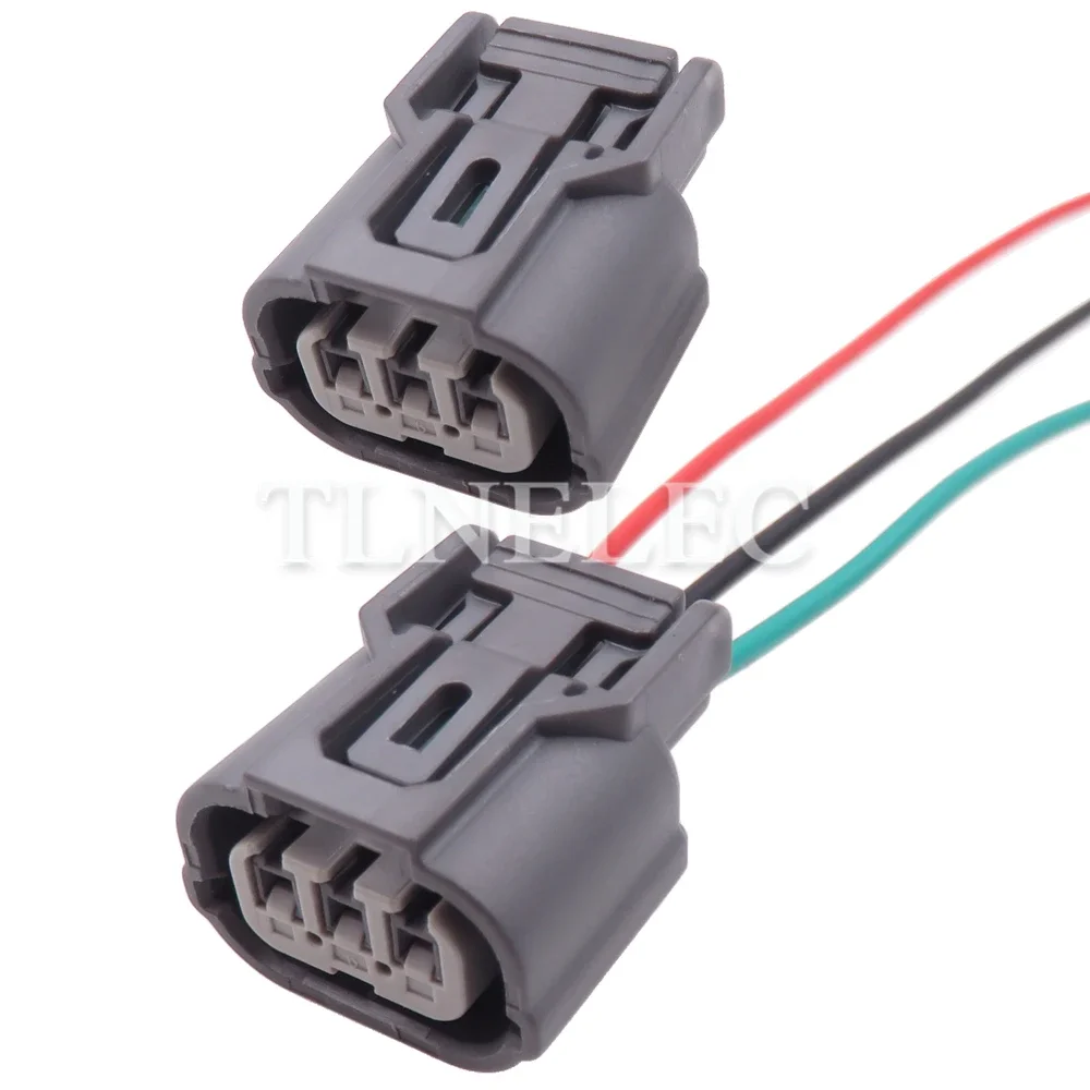 3 Pin Way Automobile Wire Cable Connector With Wires Car Day Running Lights Headlights Sealed Sockets 6189-0968