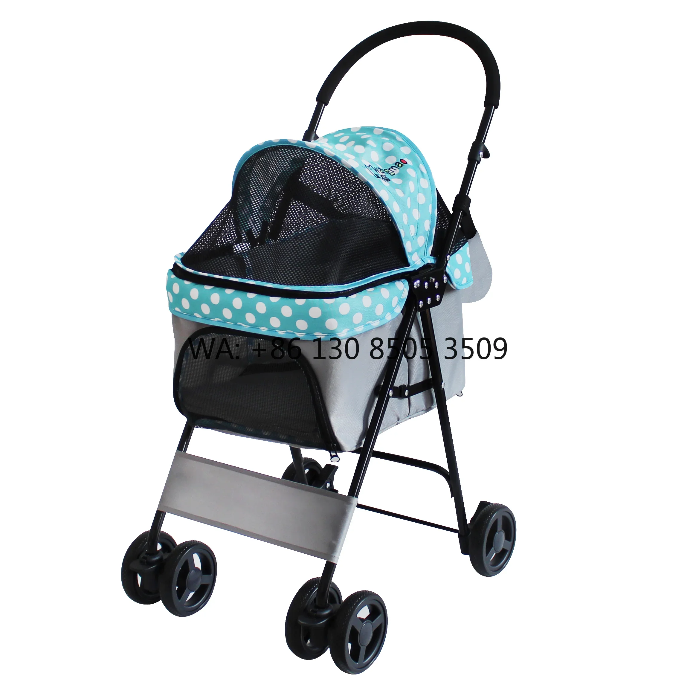 Easy Foldable Small Pet Stroller for Cats and Dogs