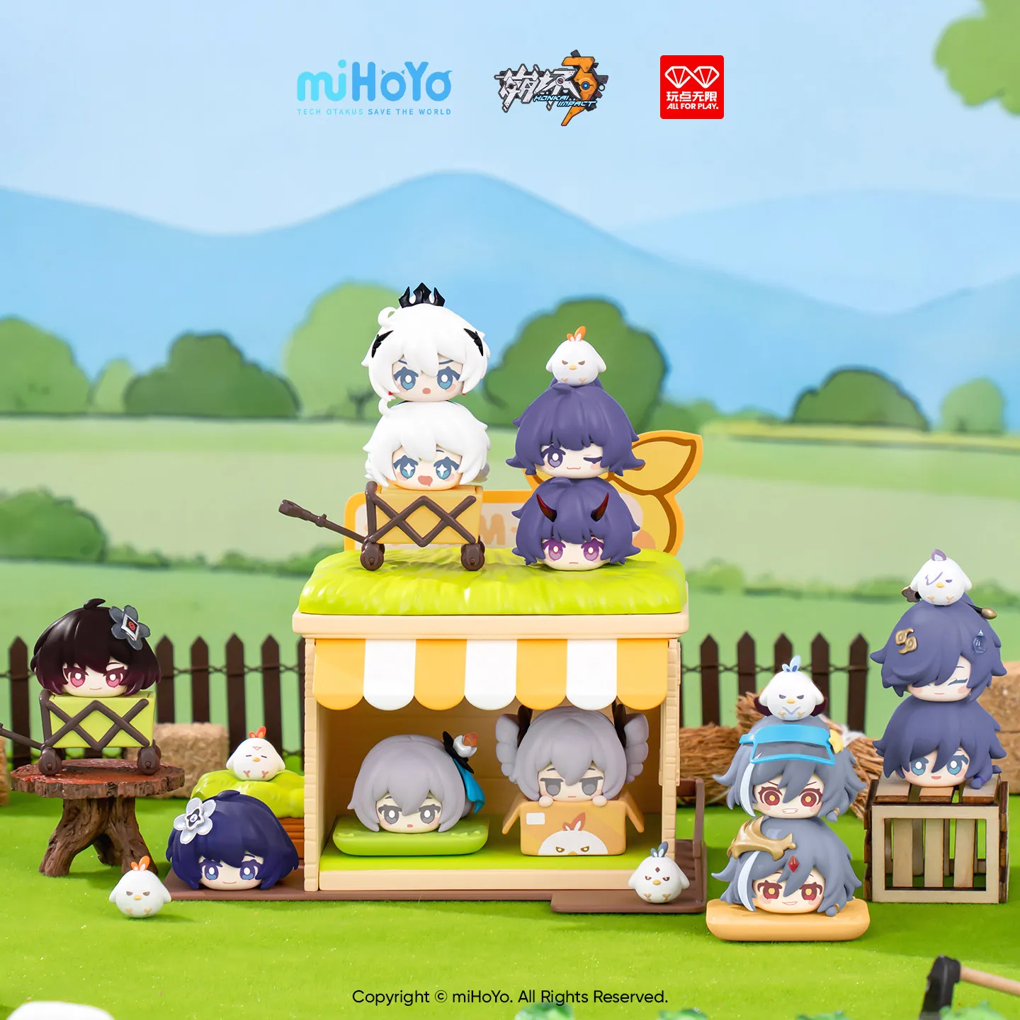 

Mihoyo Honkai Impact 3rd Super Stacking Toy Pasture Story Series First Volume Trendy Figurine Desktop Ornament For Anime Fans