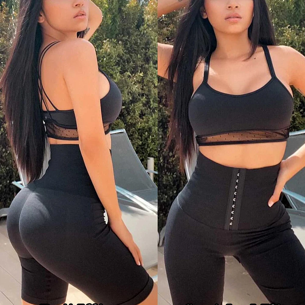 High Waist Corset Leggings for Women Magic Waist Trainer Shaper Leggins Compression Girdle Yoga Pants Sportswear Women Gym Short