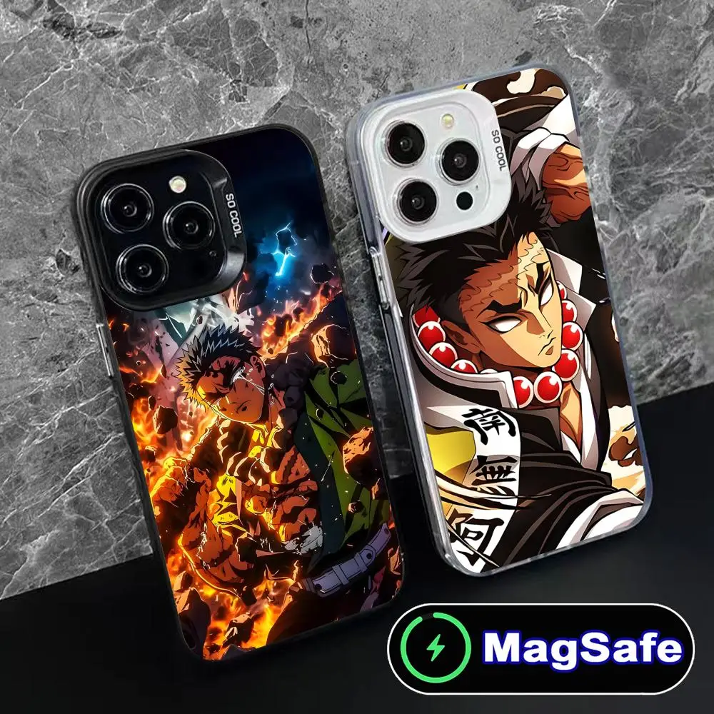 

Demon Slayer Gyomei Phone Case for iPhone 16 15 14 13 12 11 Pro Max Plus MagSafe Translucent Colour Protective Luxury Pretty