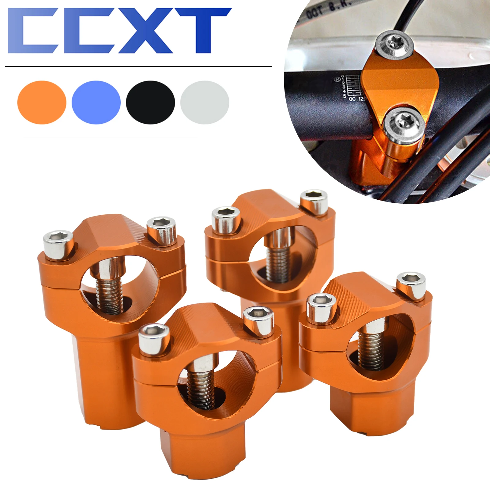 Moto CNC 28MM riser manubrio morsetto di montaggio a barra per Husqvarna TC TE FE FC 125-501cc 2009-2022 per KTM EXC XC XCF XCW SX SXF