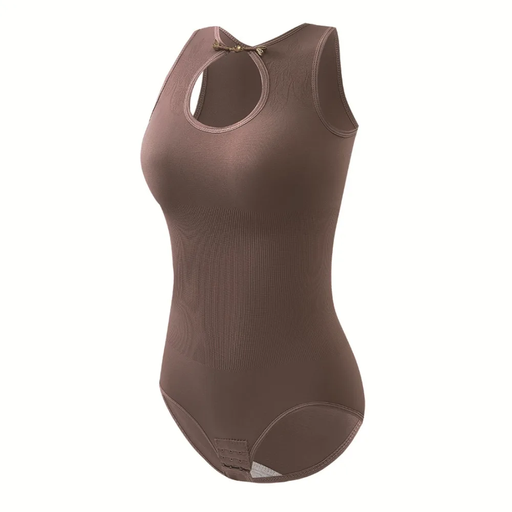 Qipao Collar Women's Shapewear Butt Lifting Tummy Control Slim Fit Bodysuits Seamless Slimmer Body Shaper Compression Jumpsuit