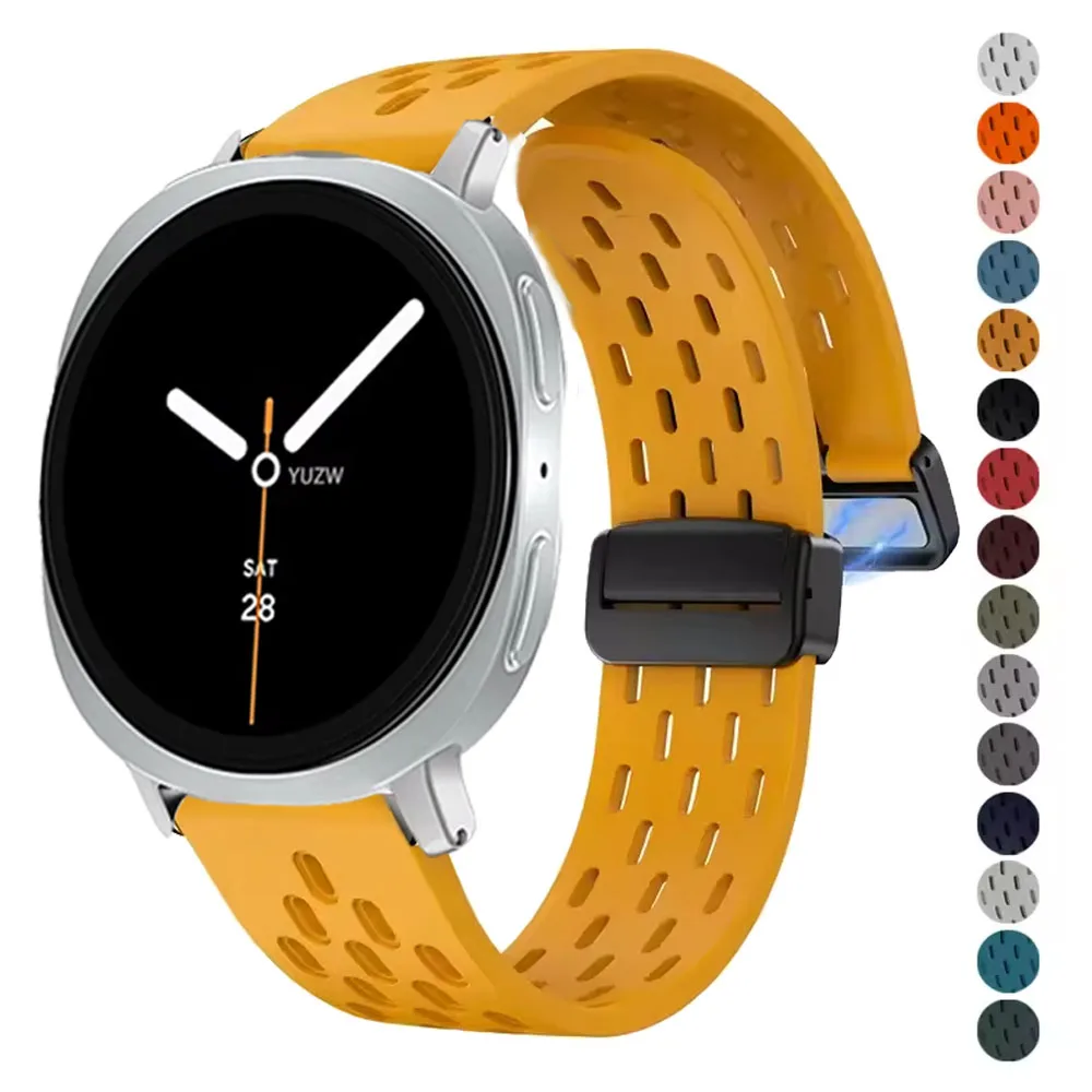 حزام سيليكون مغناطيسي لساعة سامسونج جالاكسي 8/8 كلاسيكي 40 مللي متر 44 مللي متر 46 مللي متر سوار بديل رياضي لساعة جالاكسي الترا 47 مللي متر 2025