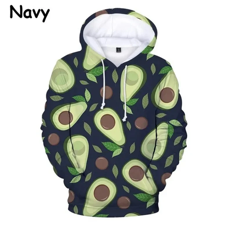 Avocado 3D Printed Hoodie Women And Men Fashion Personality 3D Hooded Sweatshirt Casual Outdoor Long Sleeve Pullover Sweatshirt