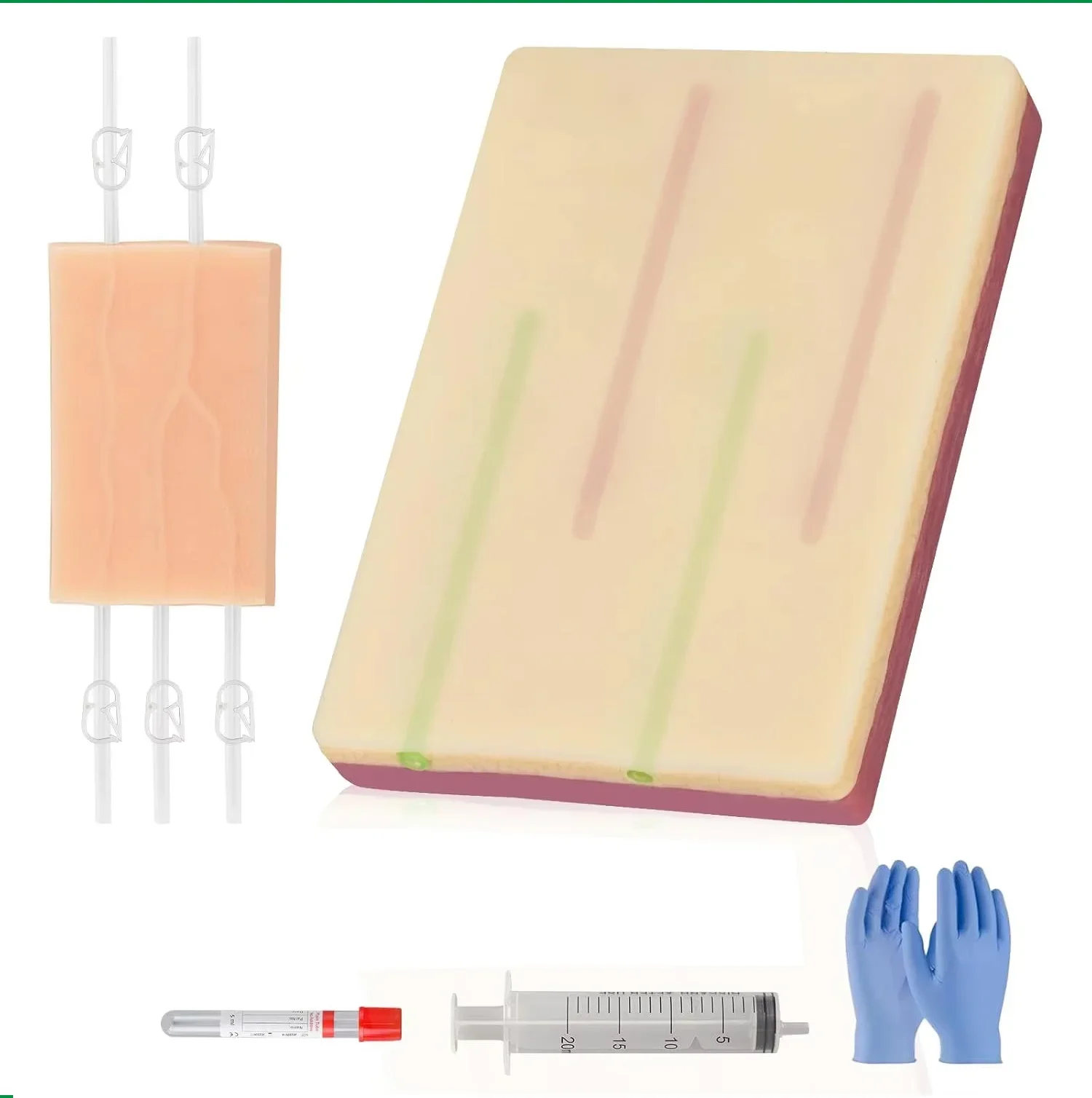 Ultrassist IV & Phlebotomy Injection Practice Pads Kit IM Subcutaneous Venipunture Blood Draw Practice for Medical Student Train