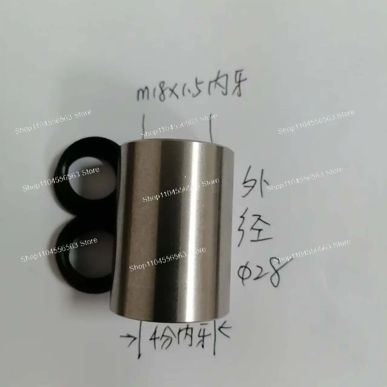 Gas Cylinder Adapter – M18×1.5 Female to 4-Point Female Thread, with Sealing Ring Included