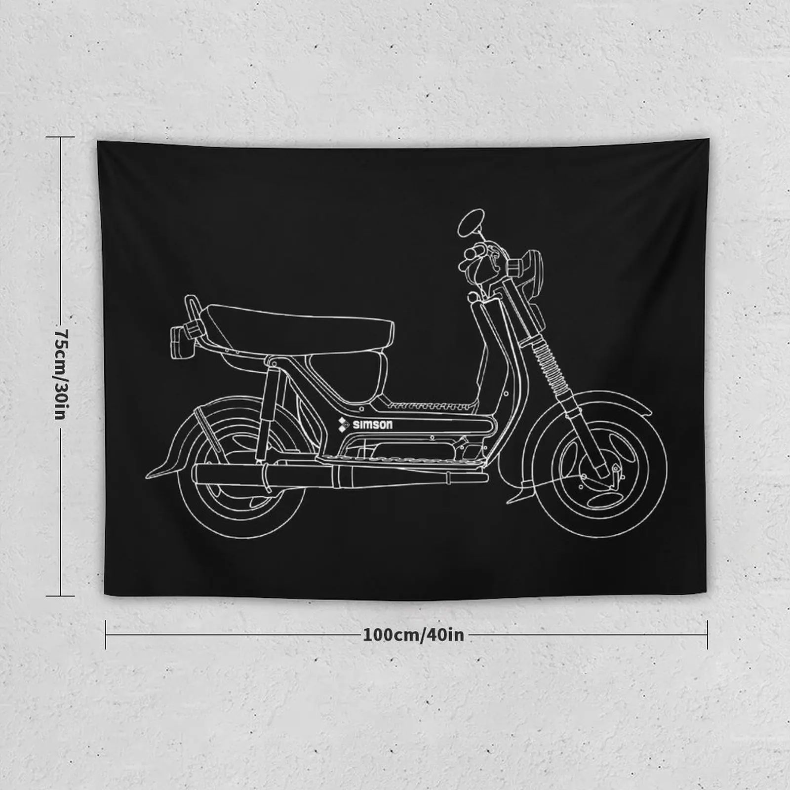 Simson SR50 scooter best t-shirt design Tapestry Decoration For Home Things To Decorate The Room Christmas Decoration Tapestry