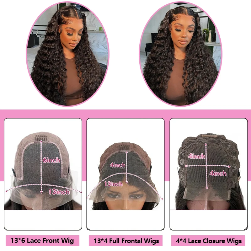 13x6 HD Lace Frontal Human Hair Wigs Water Wave 13x4 Transparent Lace Frontal Human Hair Wigs Brazilian Wigs On Sale For Women