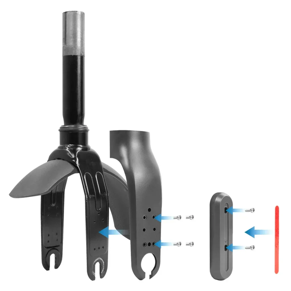 Dekorative Abdeckung der Vorderradgabel für Elektroroller Xiaomi M365/pro Vorder- und Hinterradnabenkappe Reflektierender Aufkleber mit Schraubenteilen