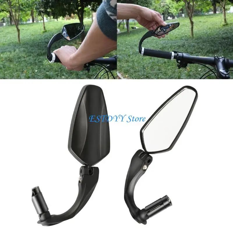 

G6DE Bike Handlebar Rearview Rearview Glass Adjustable Handlebar Bike Rear View Glass