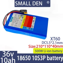 36V 10Ah 10S3P 18650 high-power car ultra-thin portable battery with BMS suitable for large capacity lithium-ion battery packs