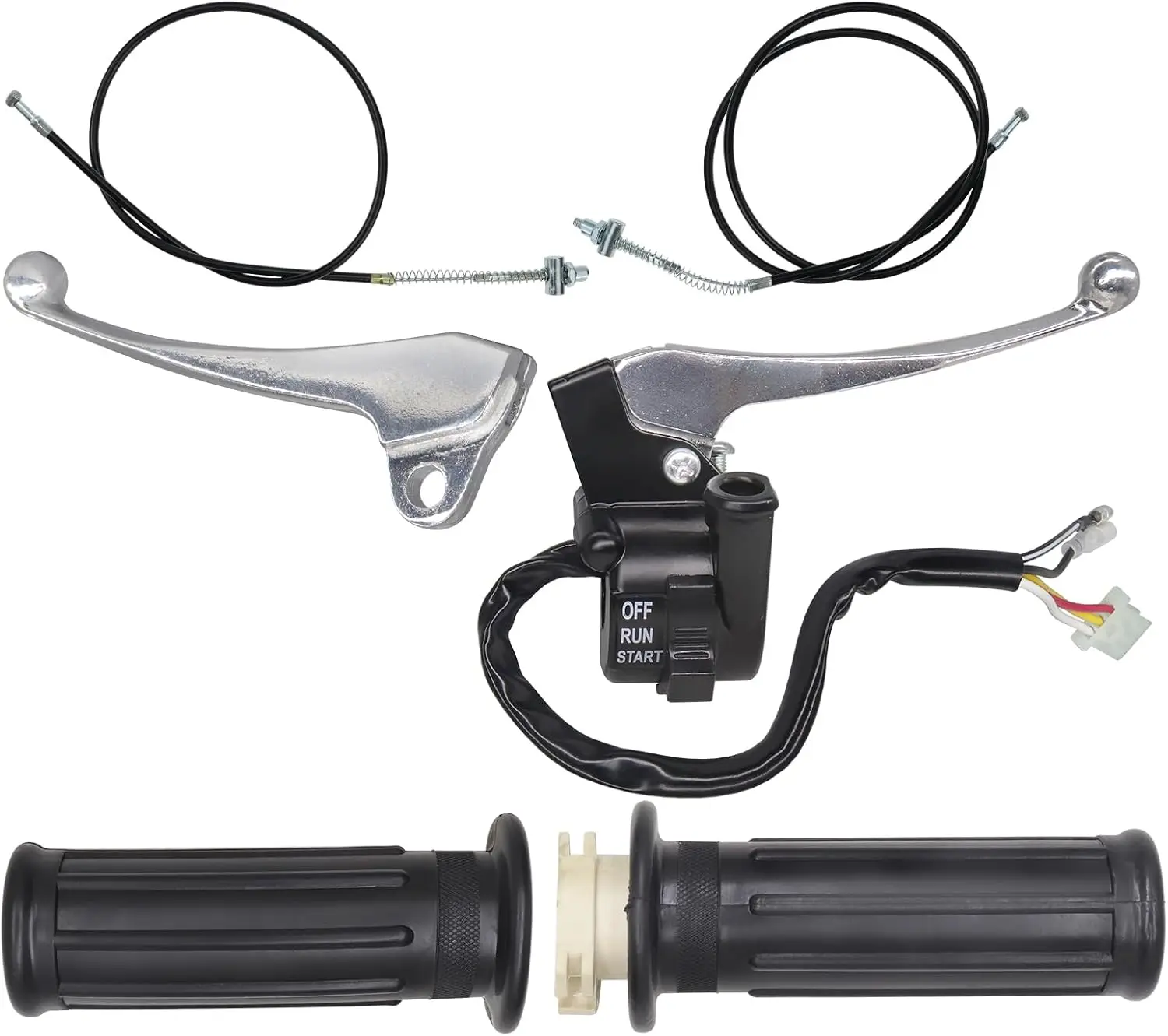 pw50-スロットルハウジングスタートスイッチコントロール左右ブレーキケーブルレバーヤマハ-pw50-py50-ピーウィー-50-loncin-ダートバイクに適合