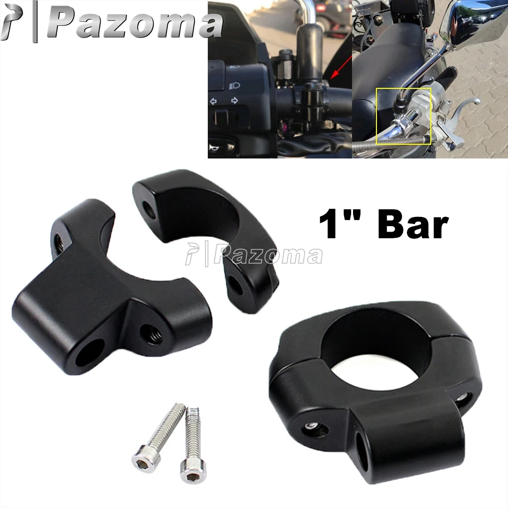 Motorcycle 1'' Hnadlebar Mirror Support Stainless Steel Mirror Holder Mount Bracket Clamp Adapter For Harley Honda Dirt Pit Bike