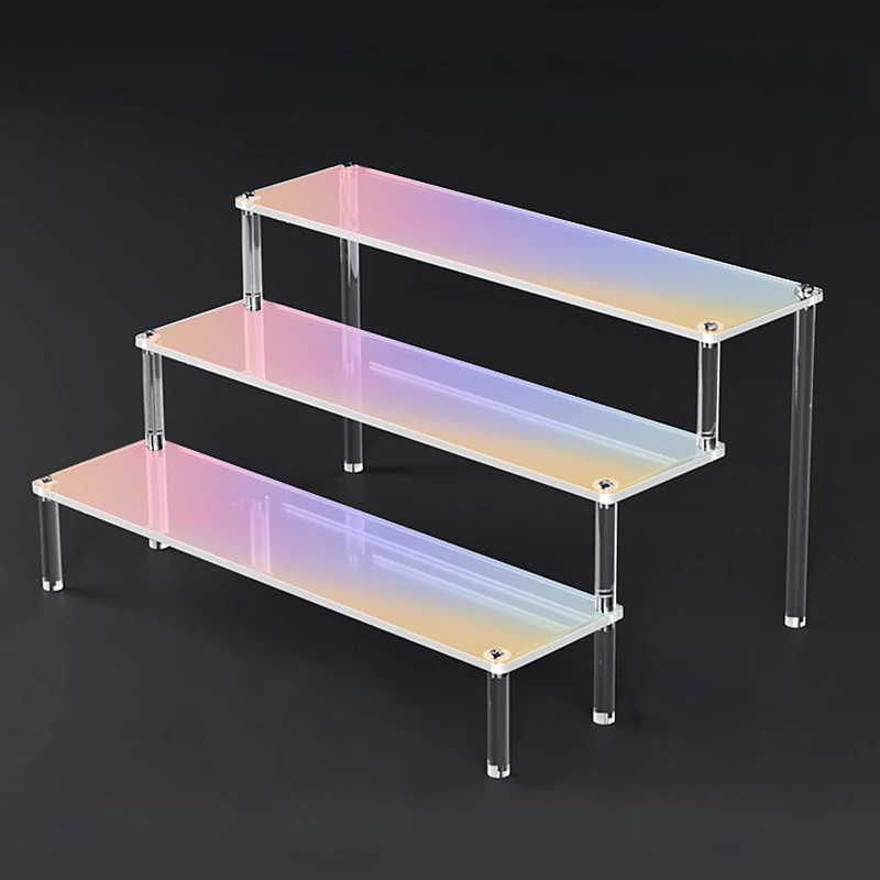 

Clear Acrylic Display Shelf 1-5 Levels – Makeup Organizer, Perfume Stand, Collectible Figure Display Rack for Desk & Vanity
