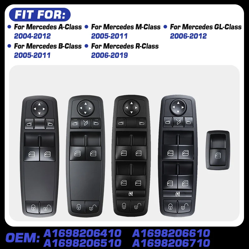 Car Master Power Window Switch Button For Mercedes-Benz A-Class W169 B-Class W245 GL-Class X164 M-Class W164 R-Class W251 V251