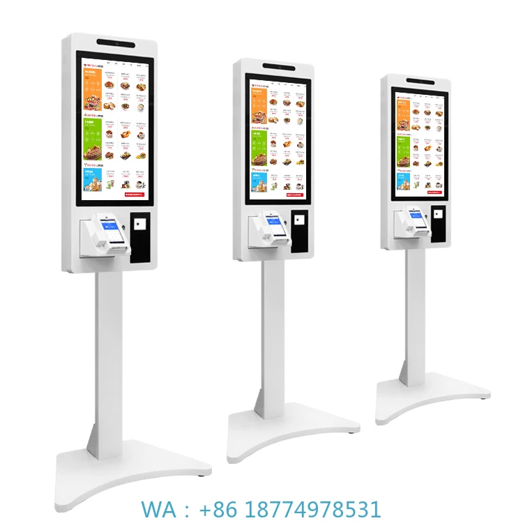 

Ordering Payment Touchscreen Self-service Kiosk Restaurant WIFI Network 27 Inch LCD