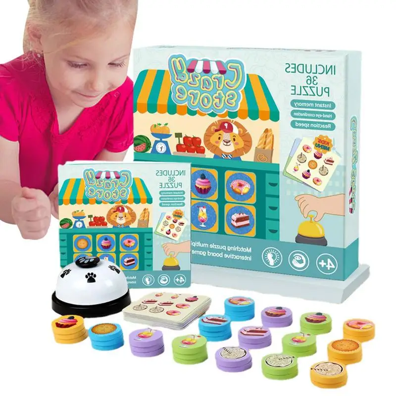 Juego de memoria a juego para niños, panadería interactiva, juego de mesa educativo, aprendizaje preescolar, habilidades motoras finas, juguete