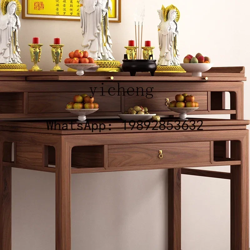 AB  New Chinese Solid Wood Living Room Oering Table Incense Case Household Buddhist Table Oering Table Shentai Incense