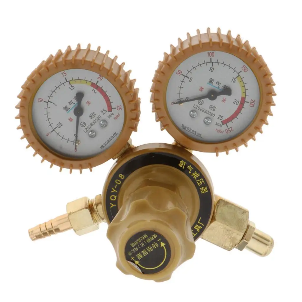 Oxygen Regulator Welding Cutting Torch Glass Gauge Copper Reducer for Precision Gas Control Tasks