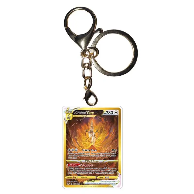 Arceus سلاسل المفاتيح جيراتينا لوجيا Dialga Palkia Ptcg بطاقة صغيرة لتقوم بها بنفسك الاكريليك عمل دمى أشكال أنيمي لعبة جمع قلادة هدية #5