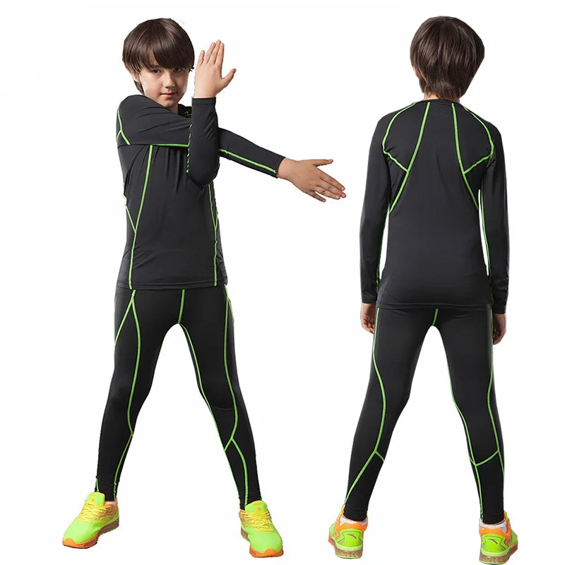 New Winter Thermal Underwear Set Children Sports Warm Thermo Underwear Boys Fitness Quick Dry Anti-microbial  Long Johns