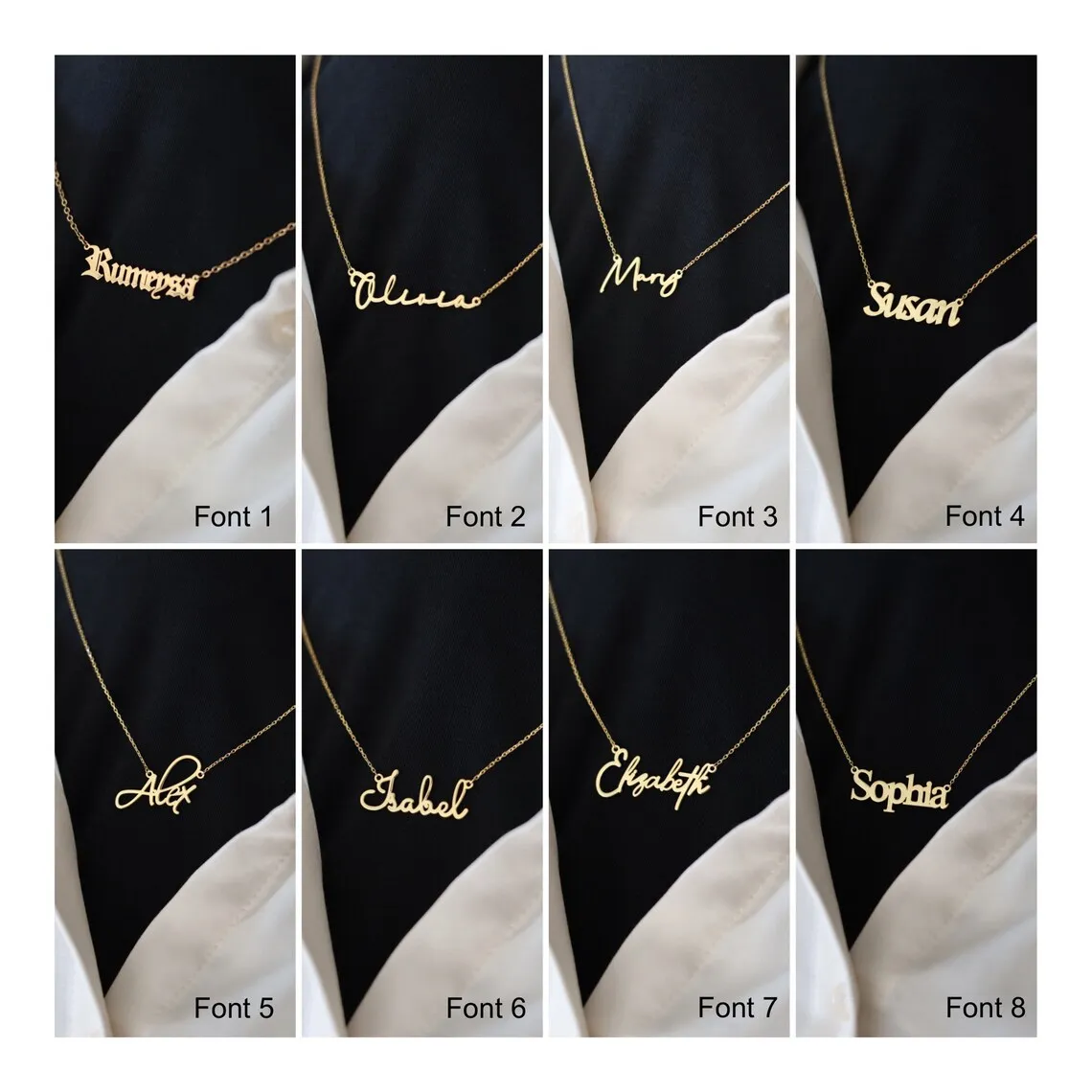 Custom Trendy Name Necklace Women Girl Jewelry Personalized Gold Color Nameplate Pendant Necklace Daily Wearing Accessories