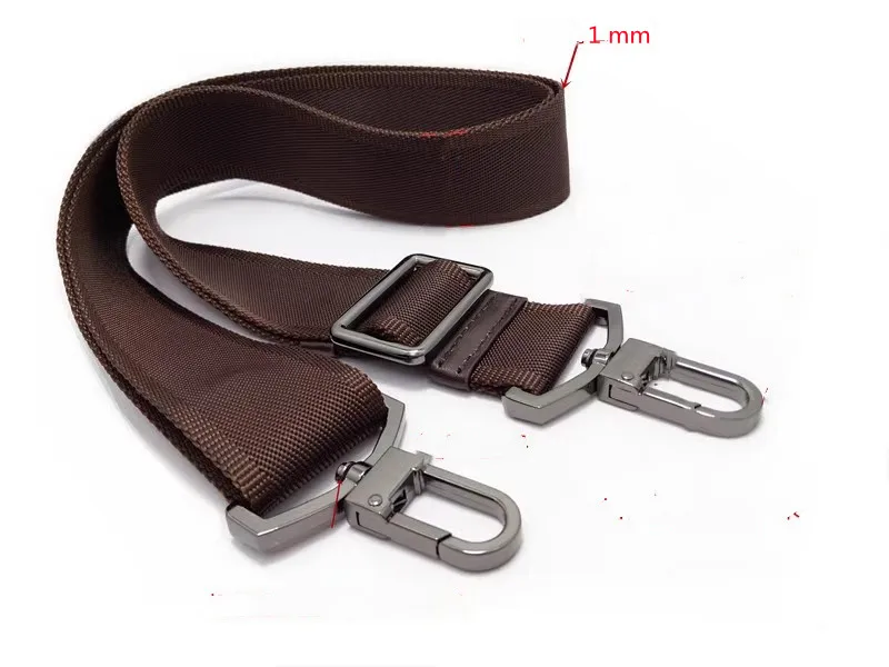 Fashion Wide 3.8cm Women And Men Single-Shoulder Brown Chain Nylon Strap Computer Bag Shoulder Strap Belt Wholesale High Quality