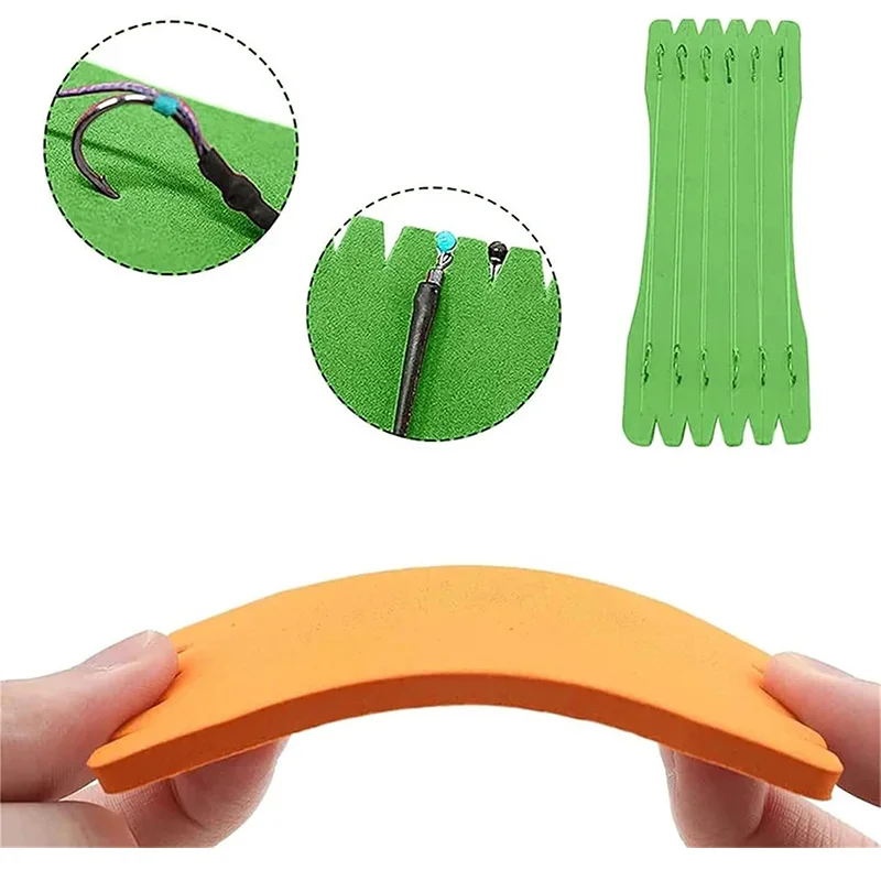 12Pcs Angeln Führer linie Halter EVA Schaum Winding Board Spule Fisch Haken Keeper Lagerung mit Pins Tackle-Tool Zufällige farbe – Detail 5